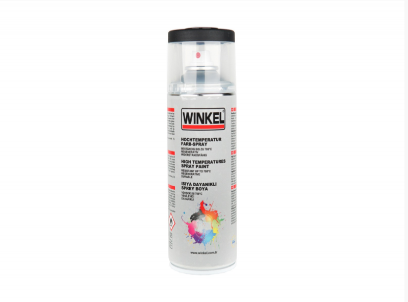 Yüksek Isıya Dayanıklı Siyah Sprey Boya 400ml WİNKEL W9005HT